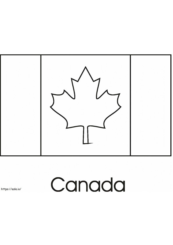 Drapelul Canadei 2 de colorat