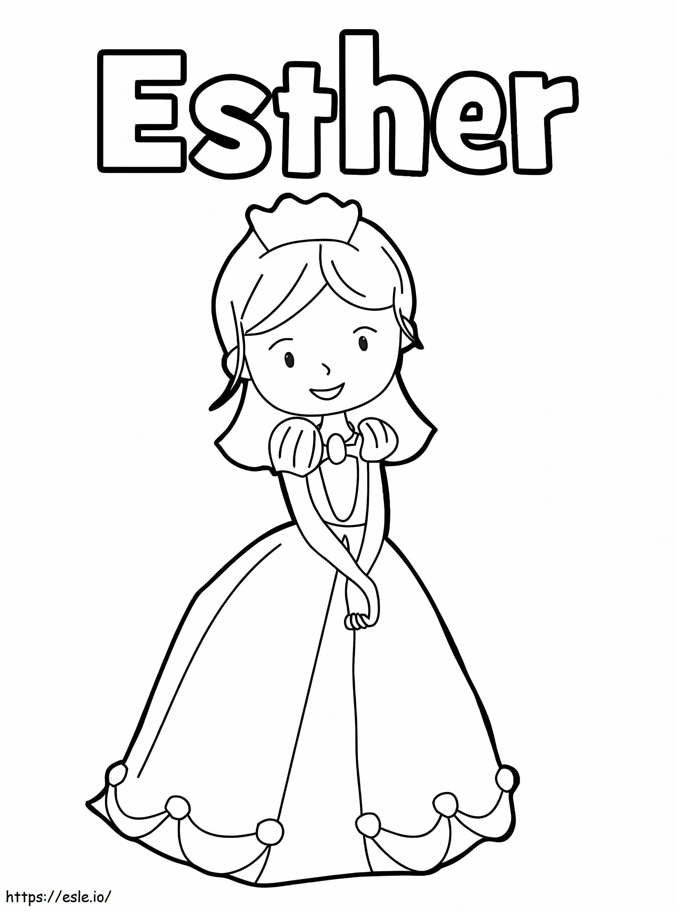 Reina Ester 9 para colorear