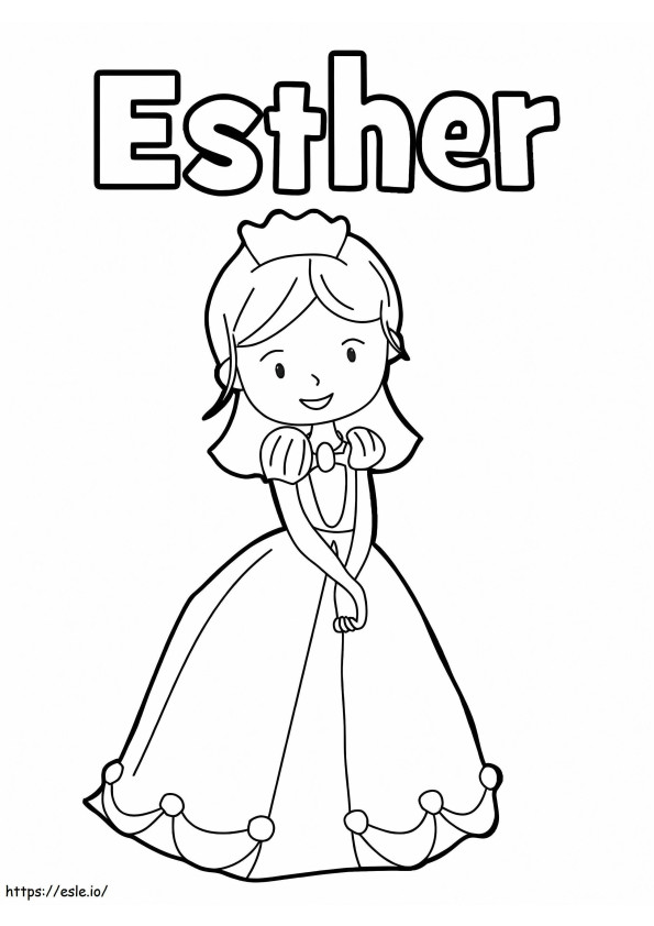 Coloriage Reine Esther 9 à imprimer dessin