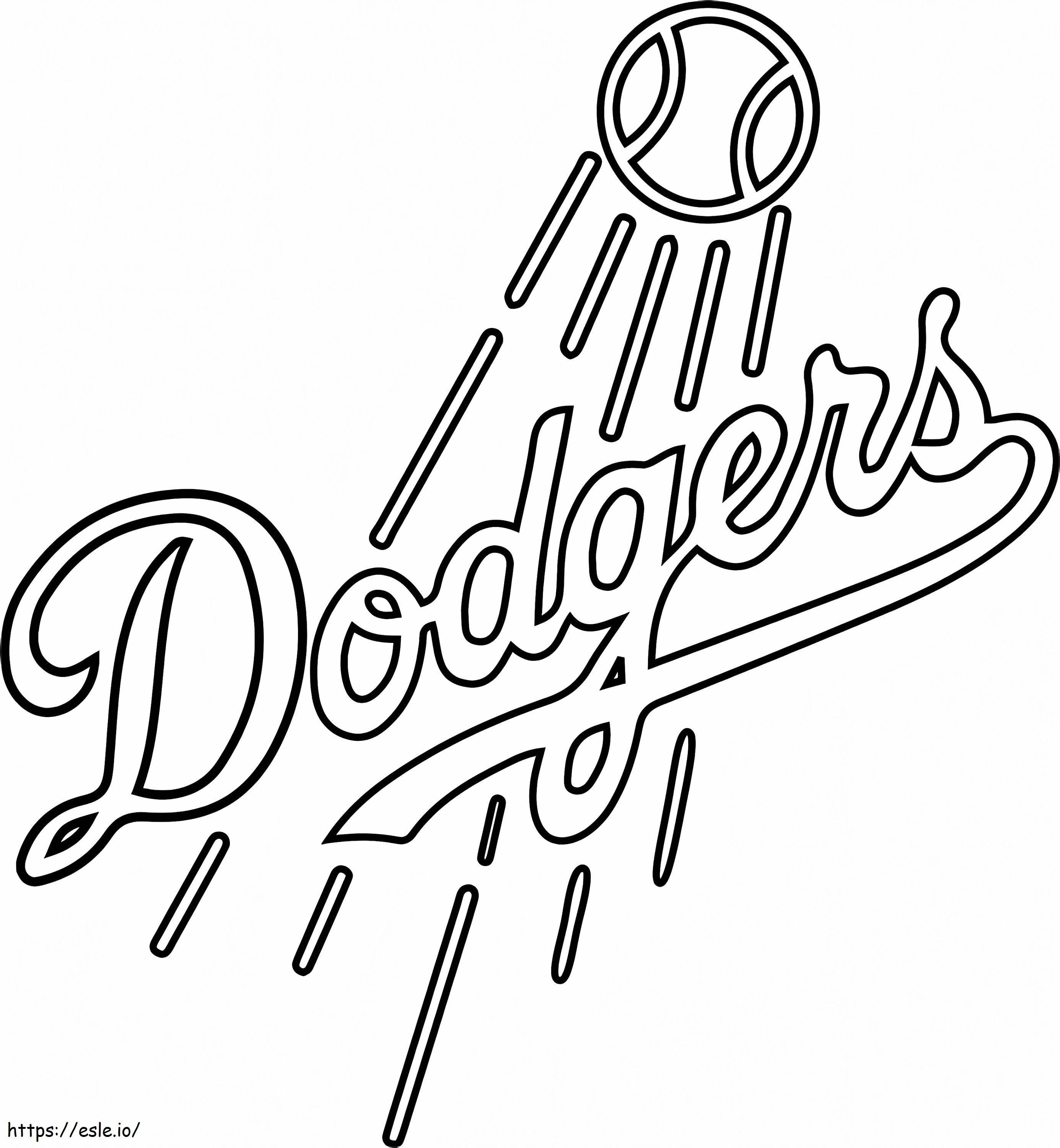Coloriage Logo des Dodgers de Los Angeles à imprimer dessin
