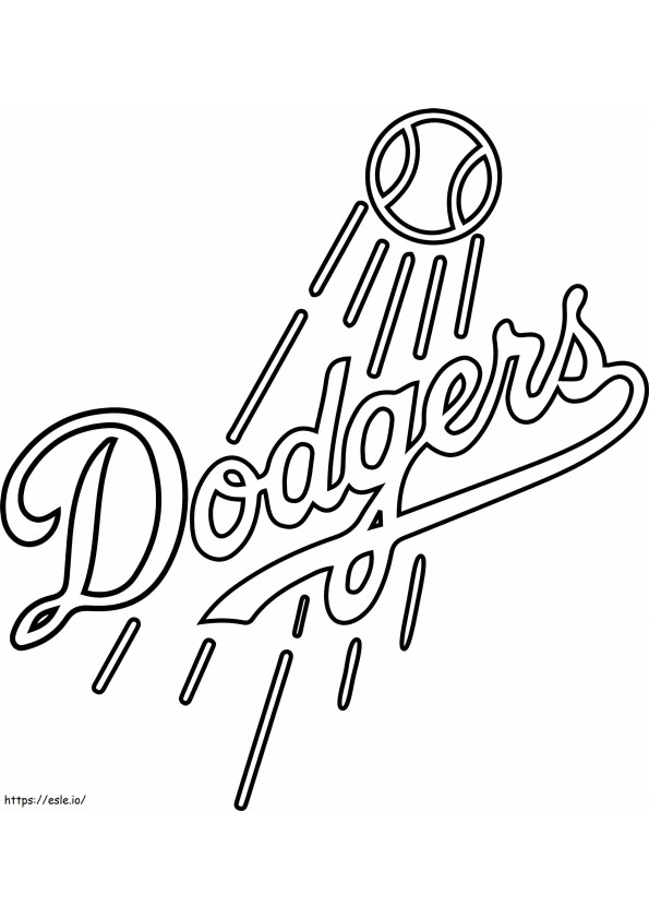 ロサンゼルス・ドジャースのロゴ ぬりえ - 塗り絵