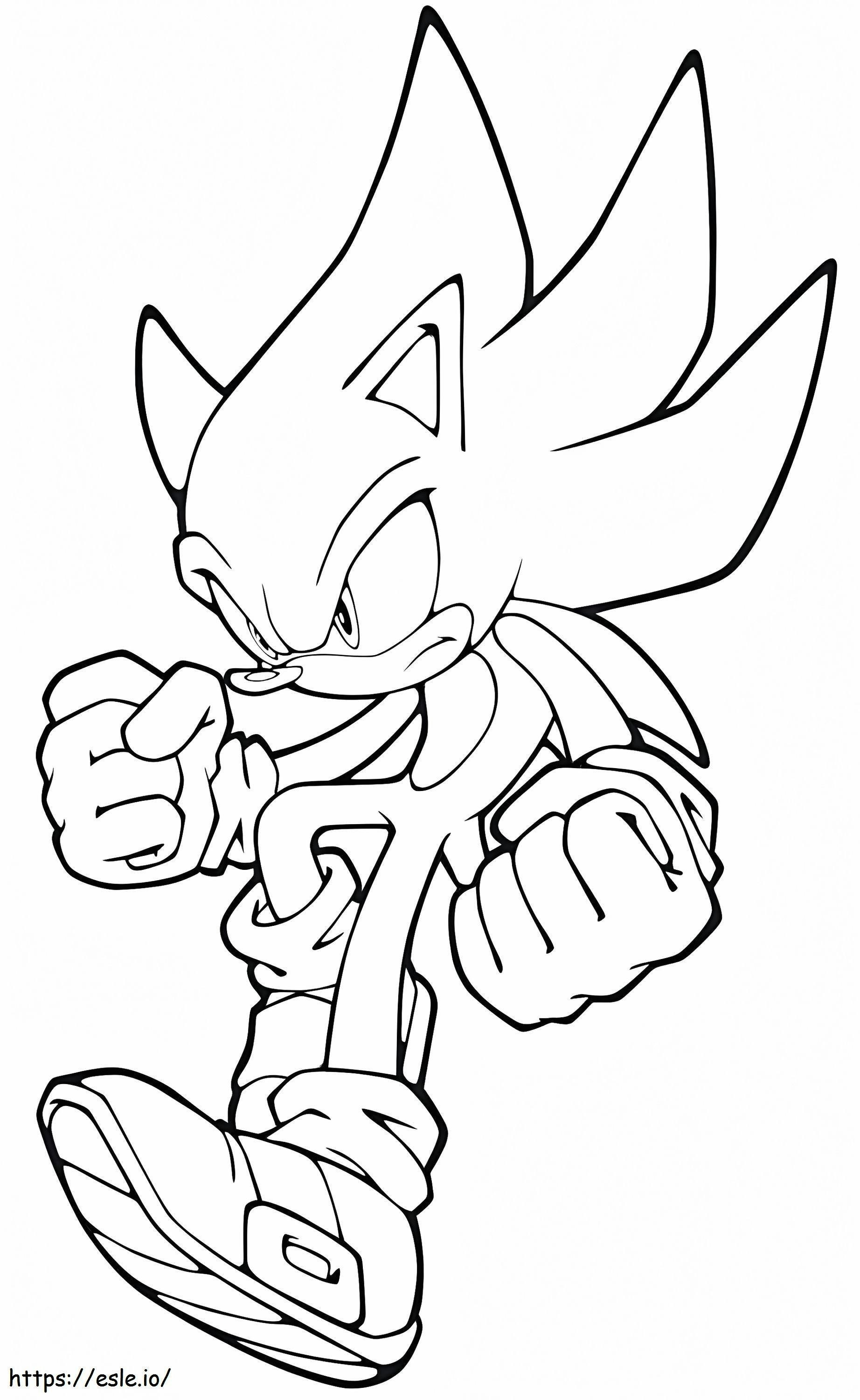 Sonic yang dapat dicetak Gambar Mewarnai