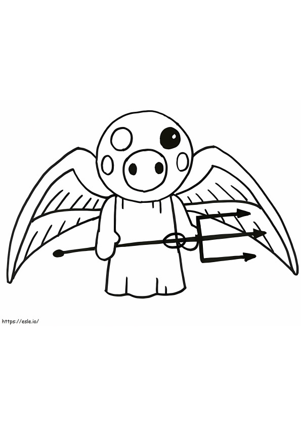Demon Piggy Roblox coloring page