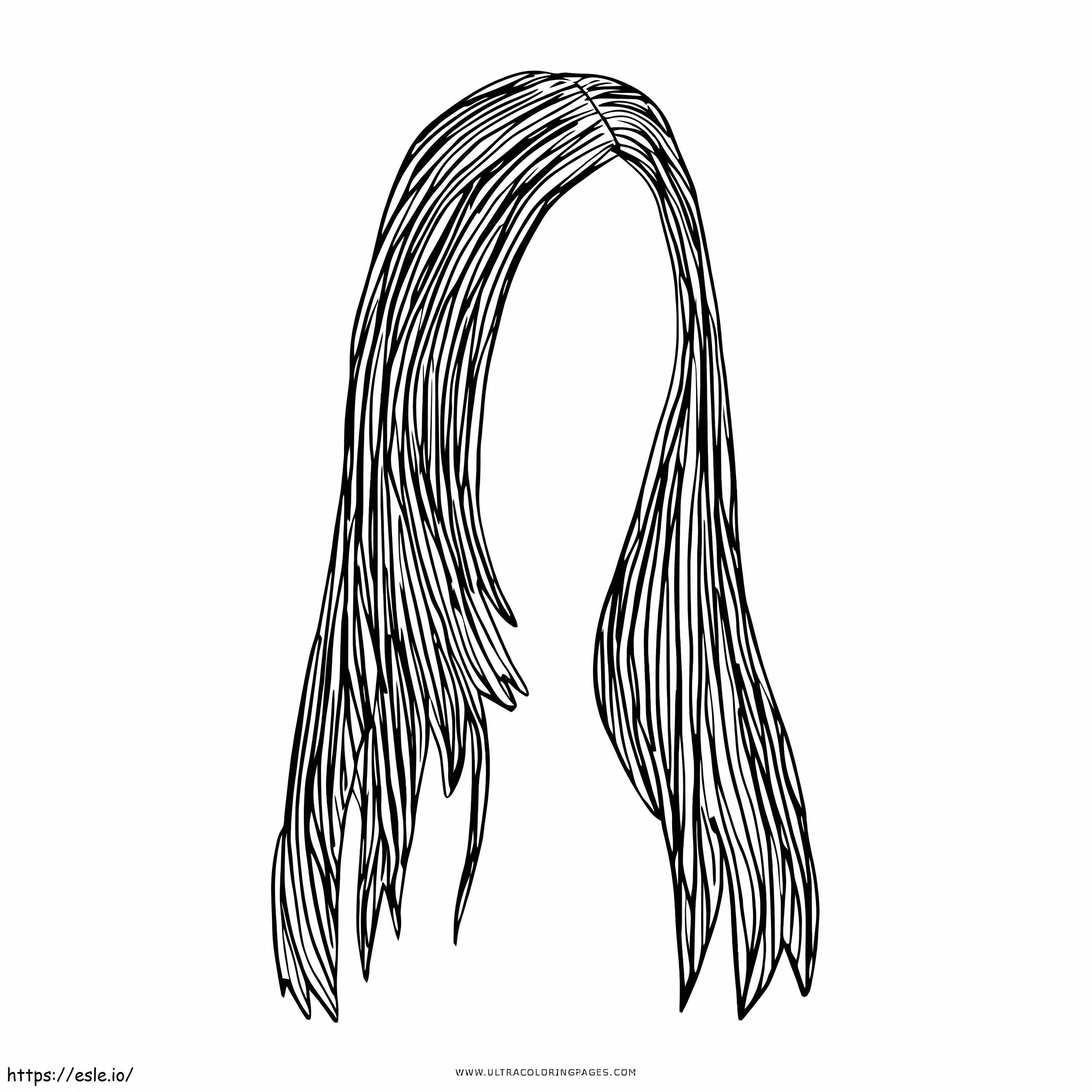 Coloriage Cheveux longs 2 à imprimer dessin