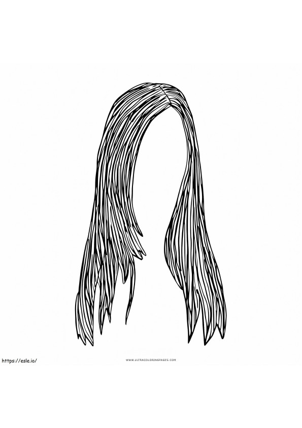 Langes Haar 2 ausmalbilder