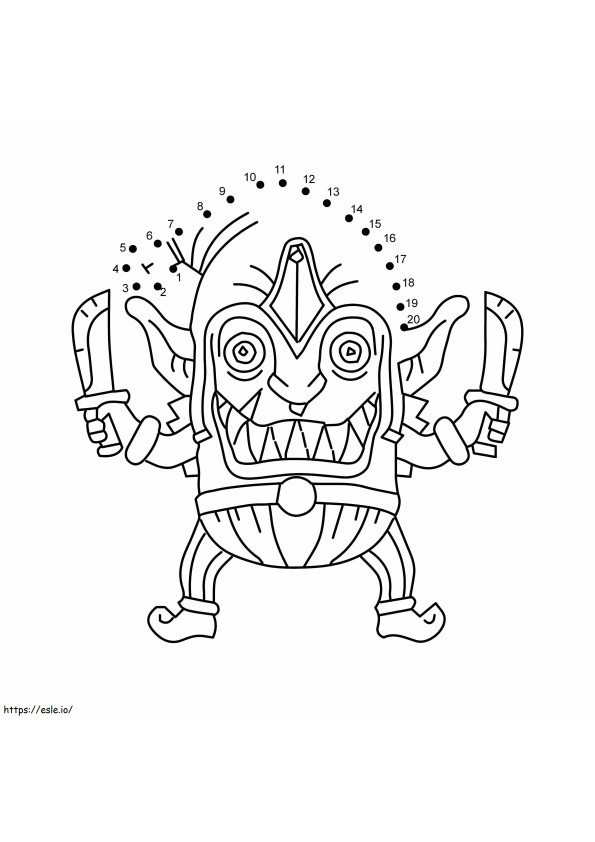 Elf Color By Number coloring page