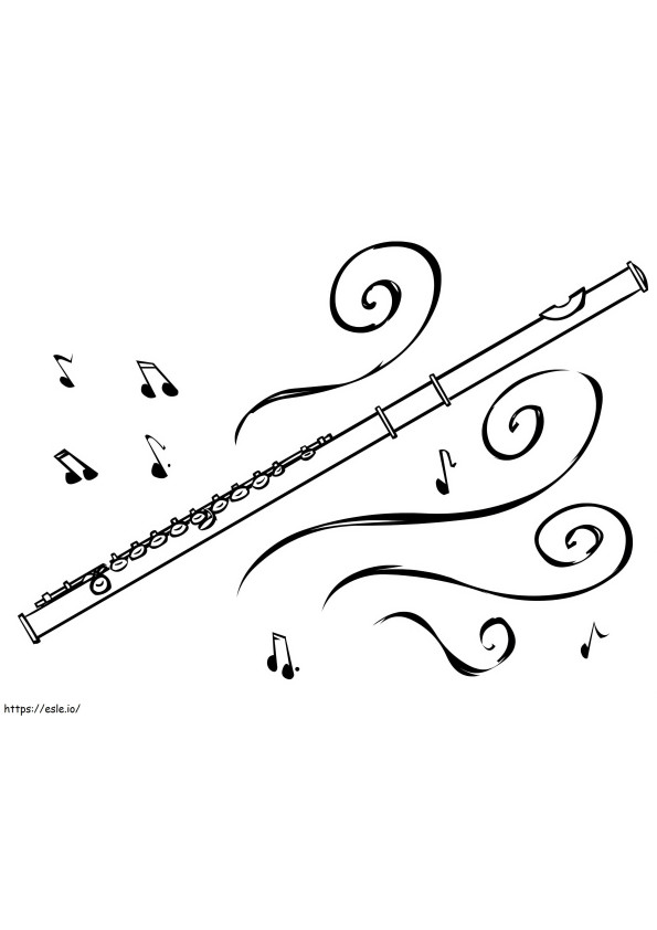 1528511921 Pensil Mewarnai Flute Clipart Dan Dalam Halaman Berwarna Berskala 2 Gambar Mewarnai