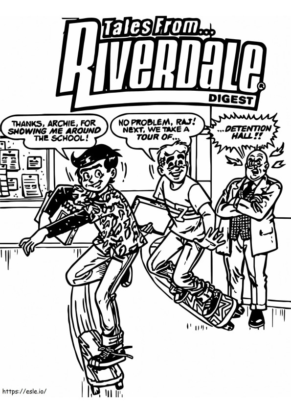 Komische Riverdale kleurplaat
