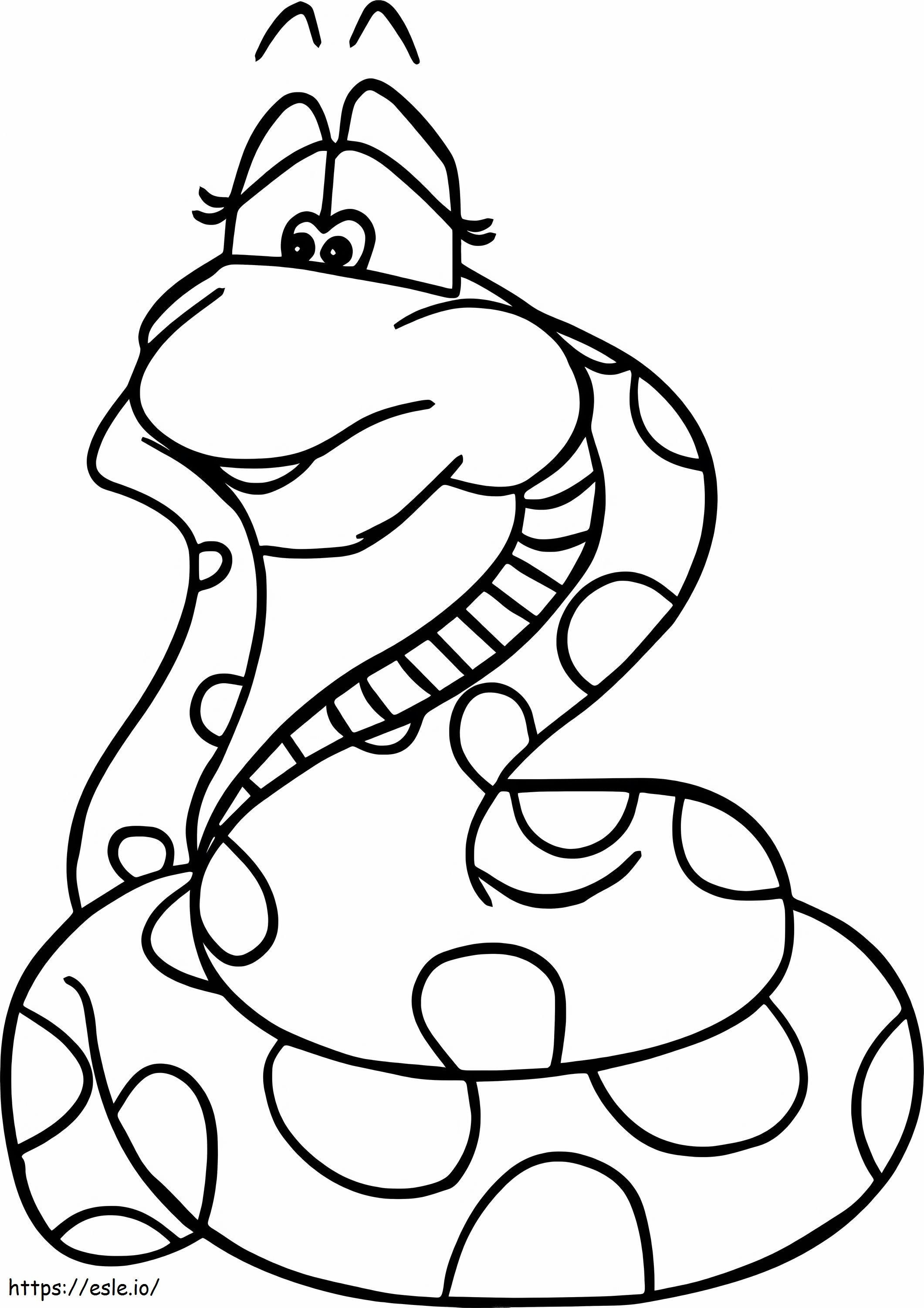 Coloriage Serpent mignon à imprimer dessin