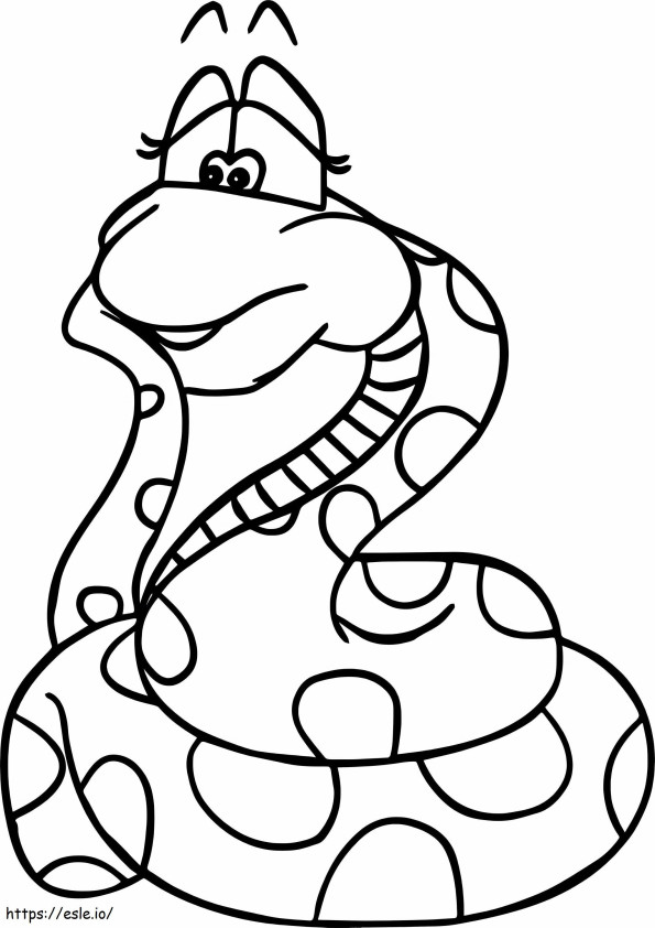 Coloriage Serpent mignon à imprimer dessin