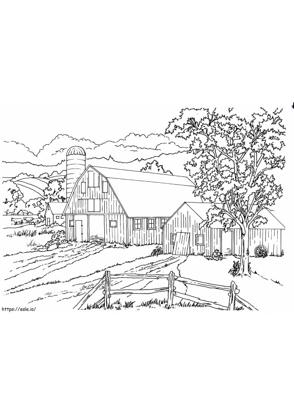 Inside The Barn coloring page