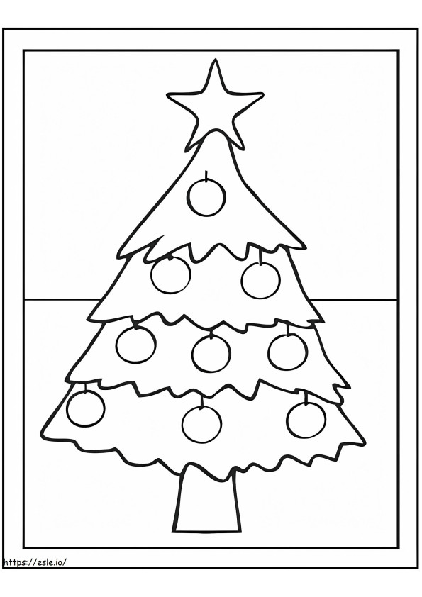 The Star On The Christmas Tree coloring page