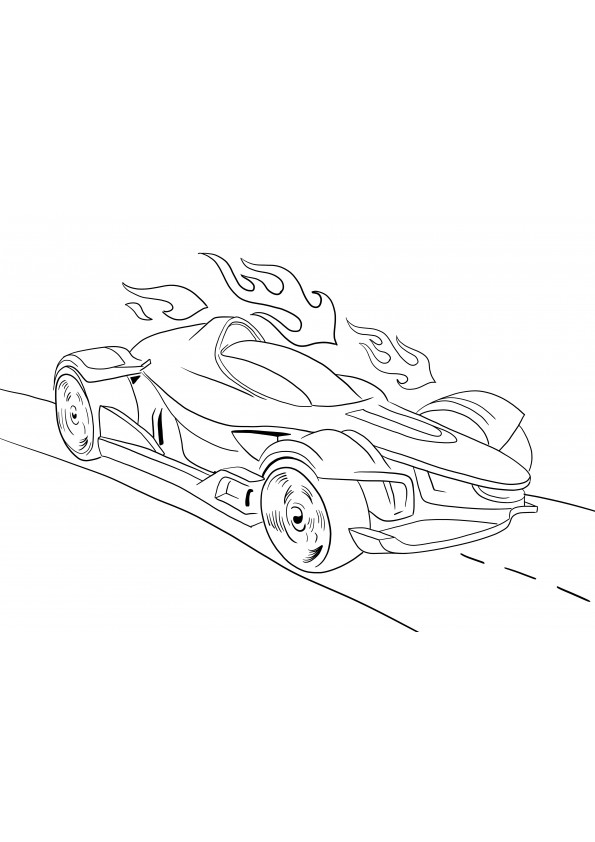 Hot wheels coloring sheet for kids free to print