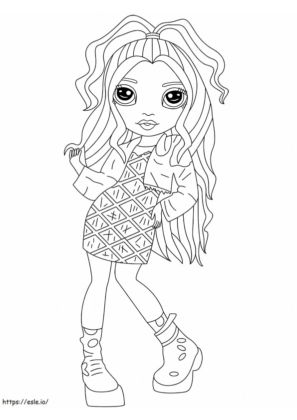 Daria Roselyn Rainbow High coloring page