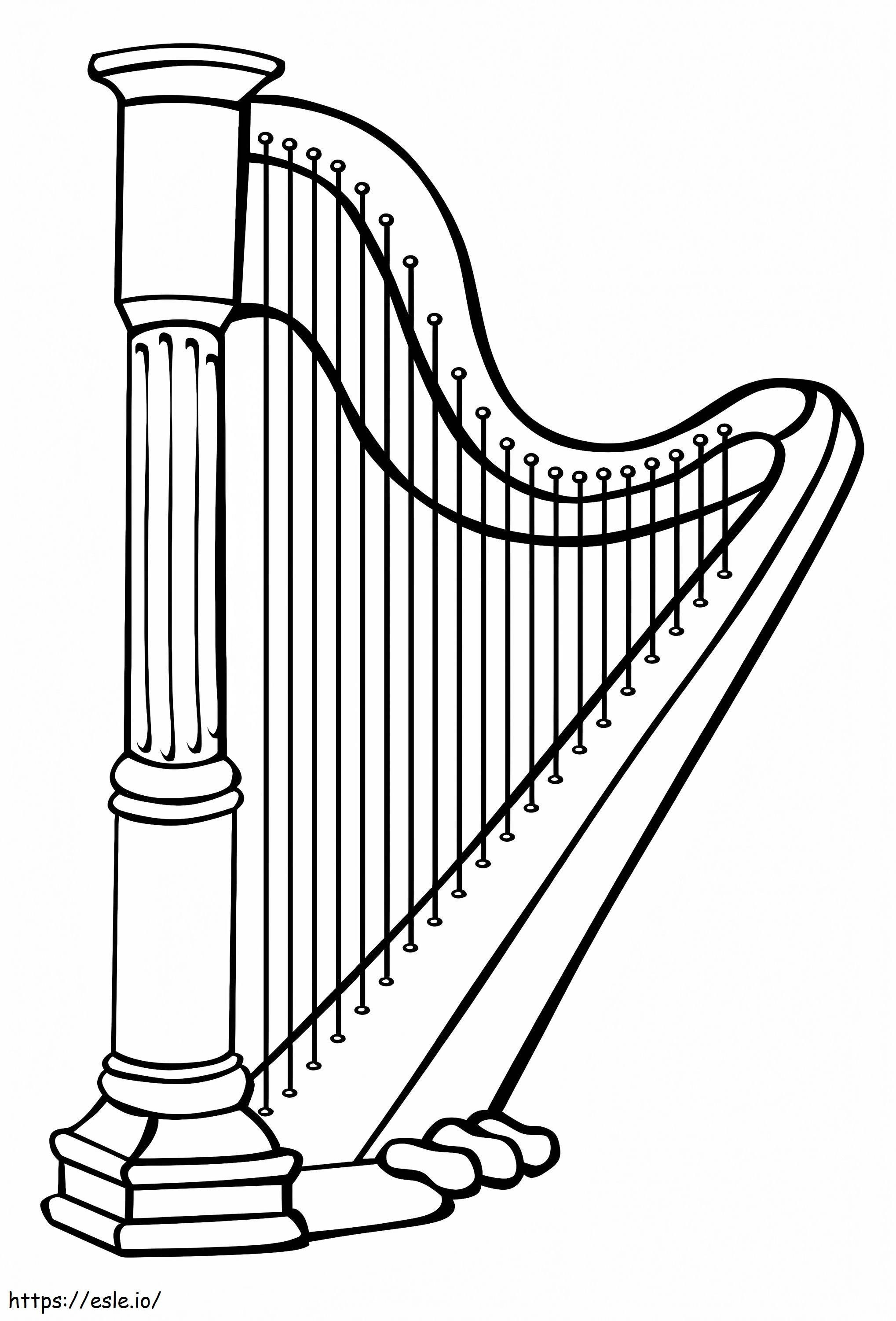 Normale harp kleurplaat kleurplaat