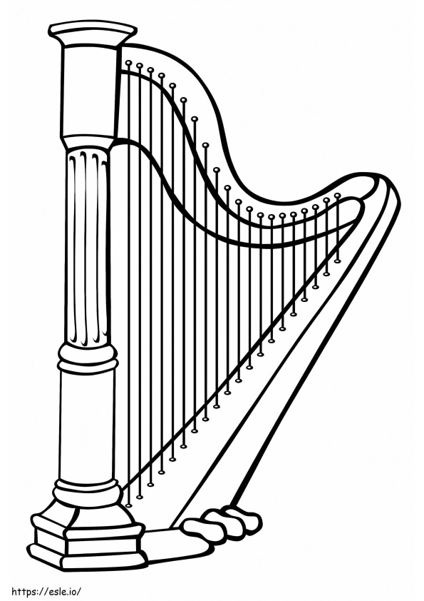 Coloriage Harpe normale à imprimer dessin
