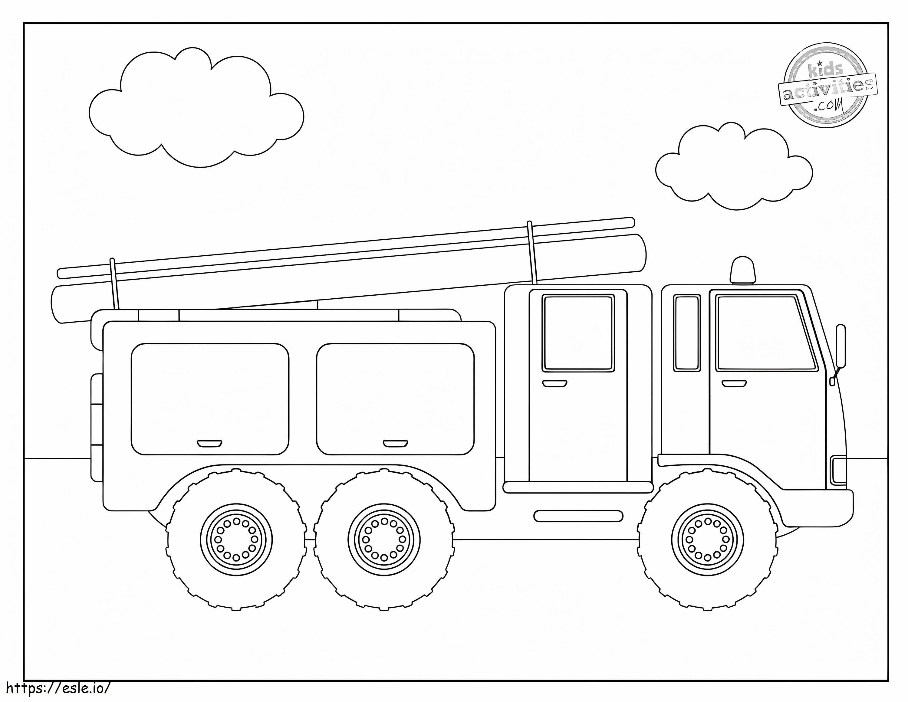 Best Fire Truck coloring page