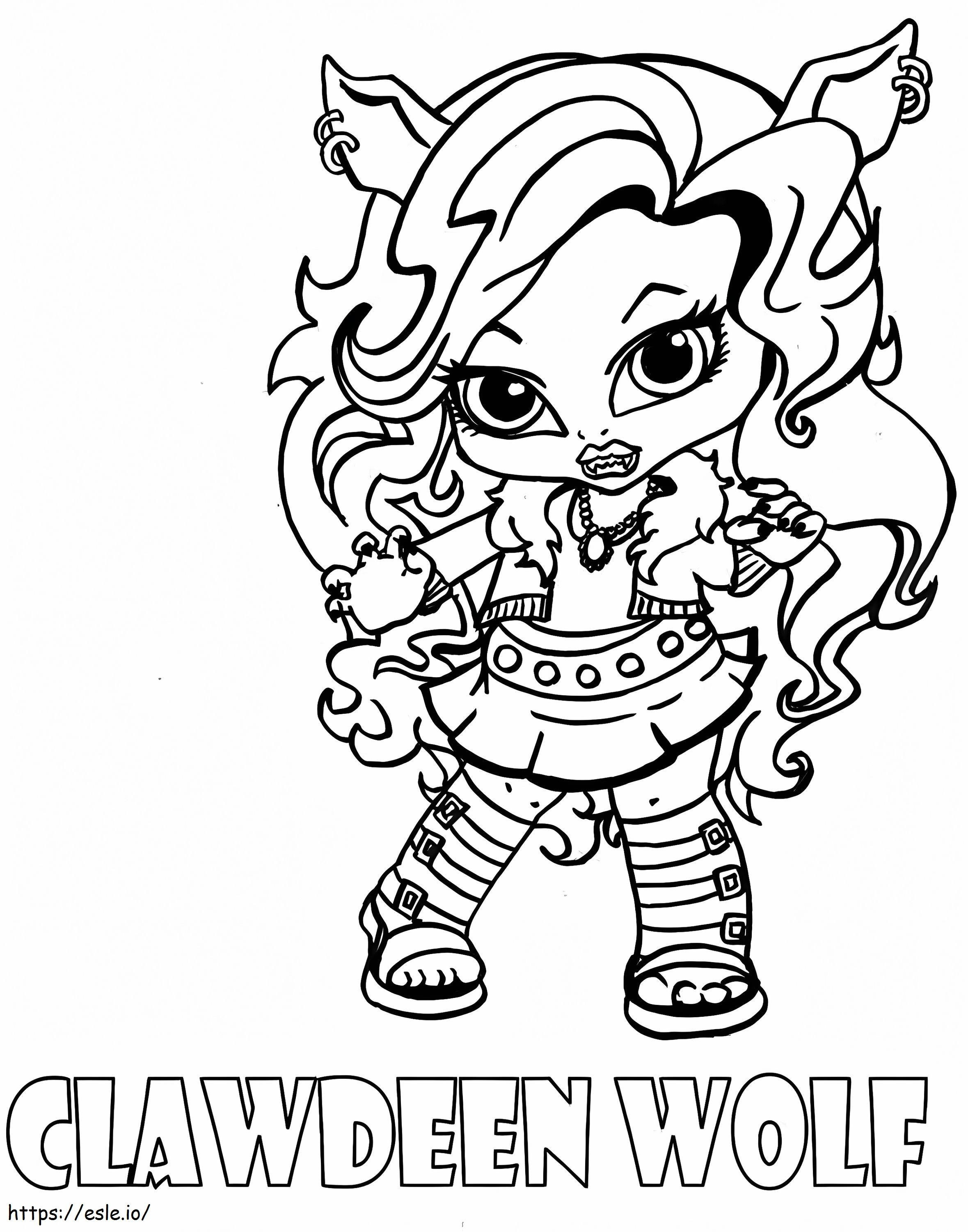 Clawdeen Wolf Girl coloring page