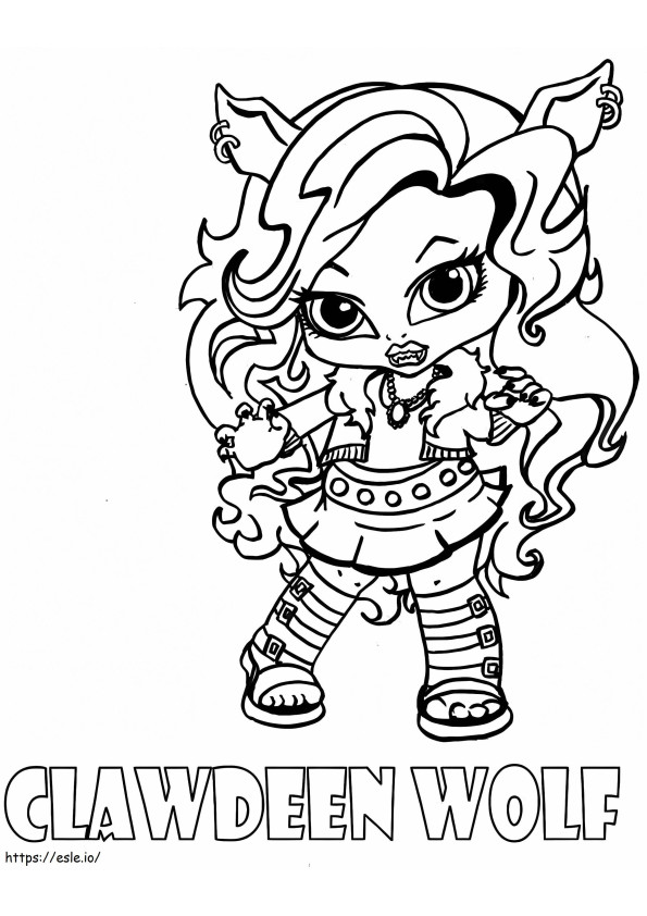 Clawdeen Wolf Girl coloring page