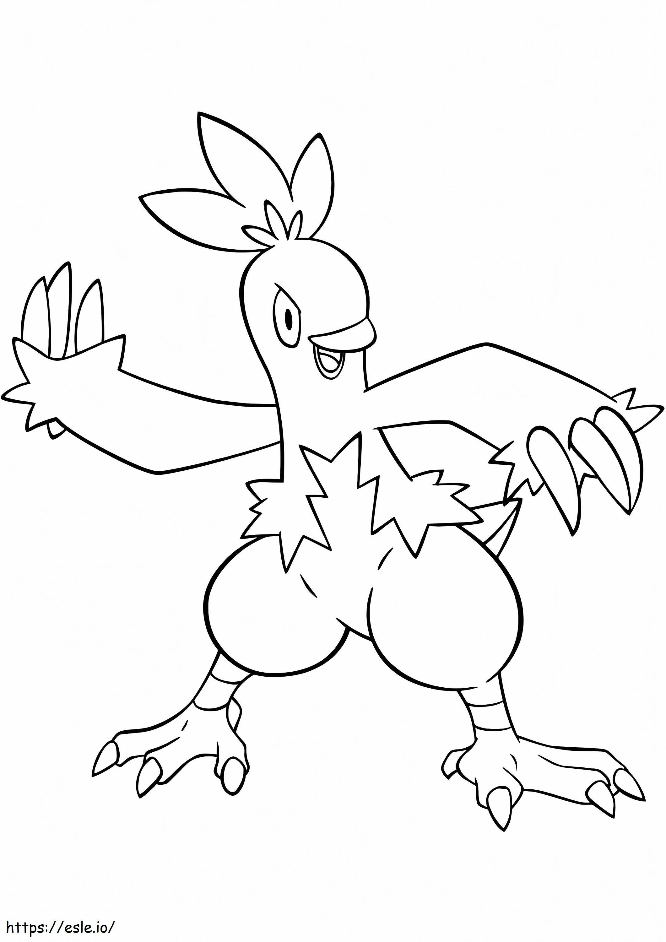 Free Combusken Pokemon coloring page