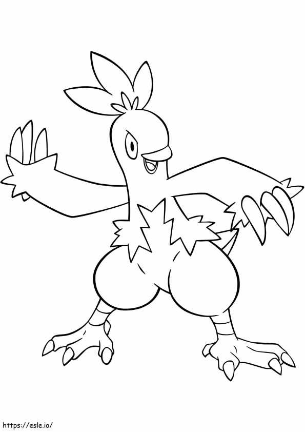 Free Combusken Pokemon coloring page