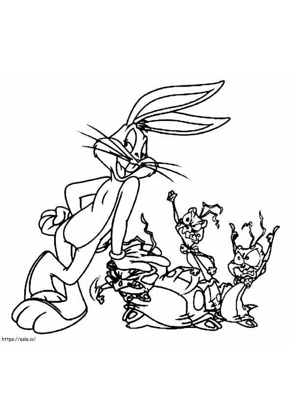 Bugs Bunny y Nerdluck para colorear