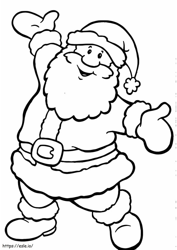 Coloriage Père Noël souriant à imprimer dessin