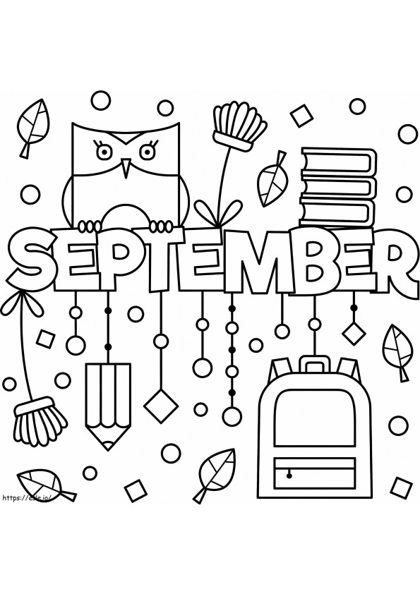 Back To School September coloring page