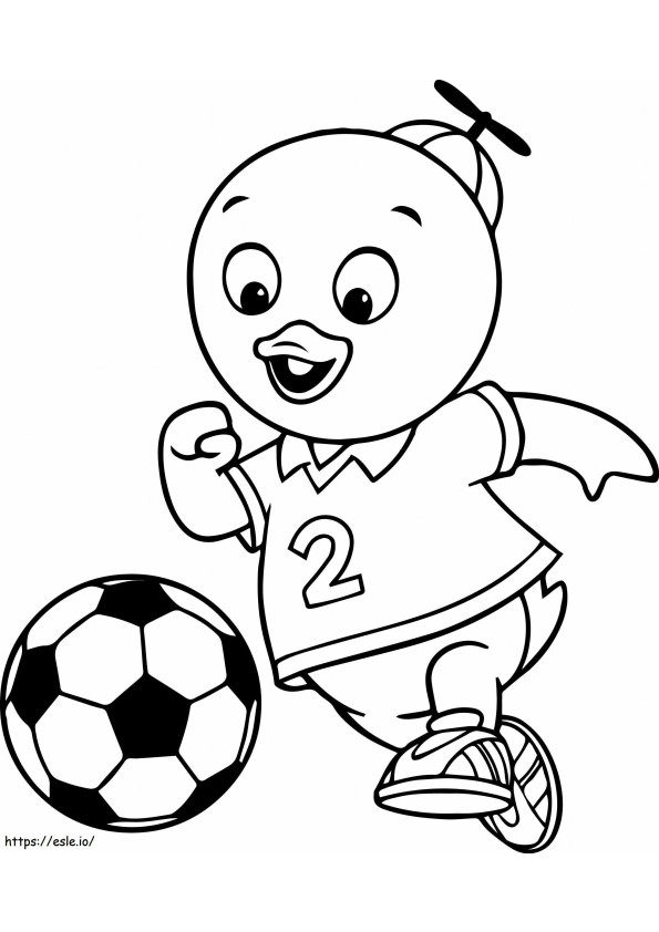 1531533755 Pablo Playing Football A4 coloring page