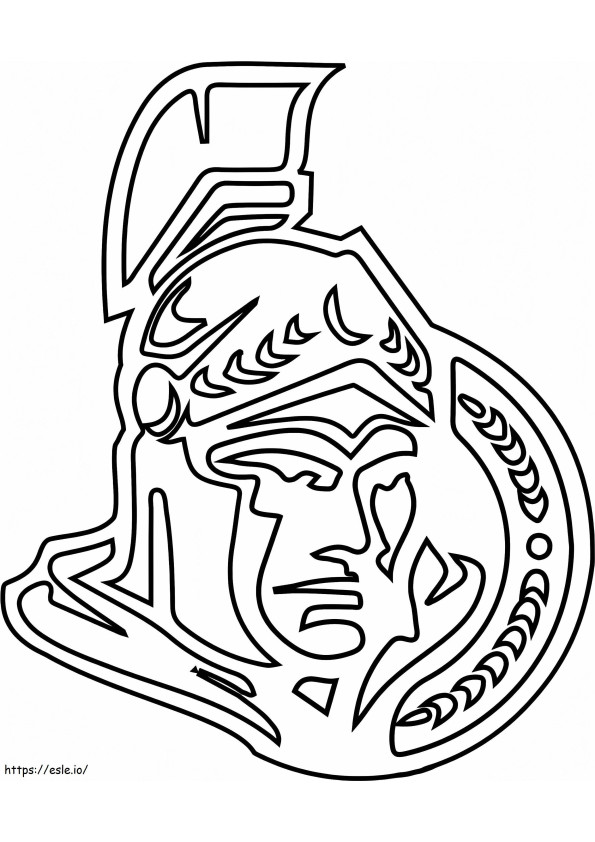 Coloriage Logo des Sénateurs d'Ottawa à imprimer dessin