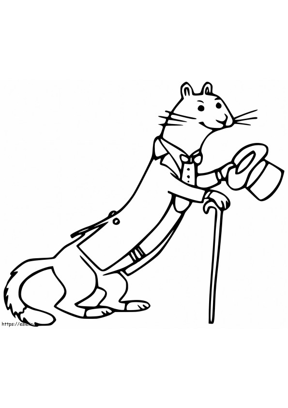 Cool Ferret coloring page