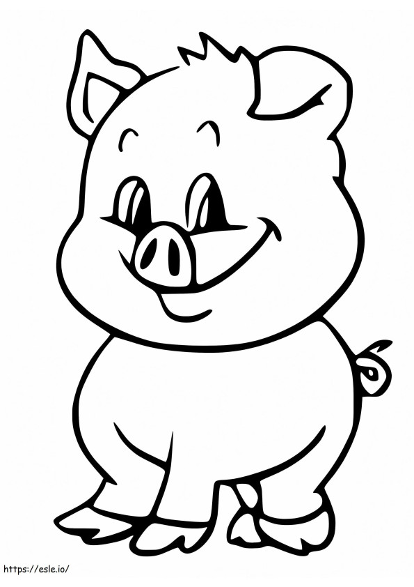 Mała świnka do bezpłatnego wydruku kolorowanka
