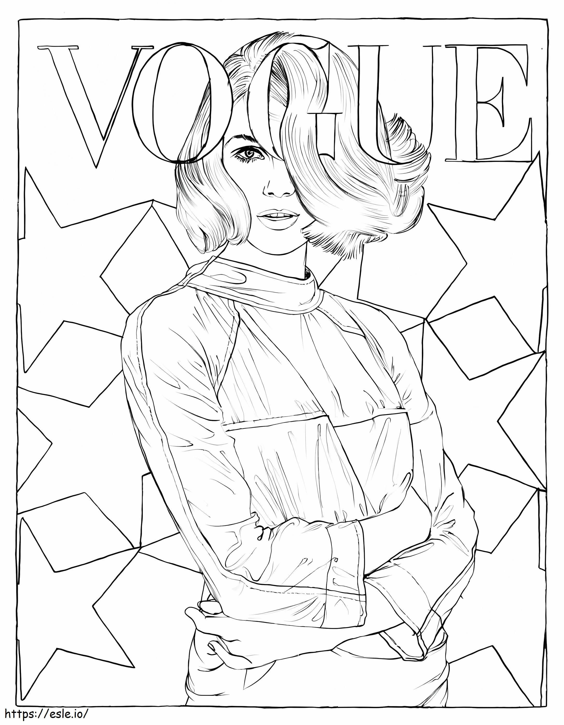 Magazine Cover Girl 1 coloring page
