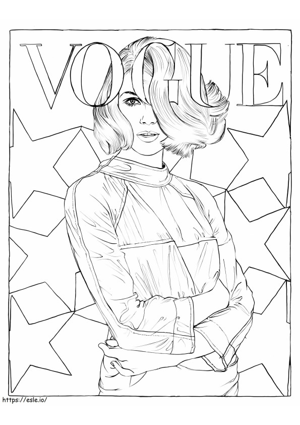 Magazine Cover Girl 1 coloring page