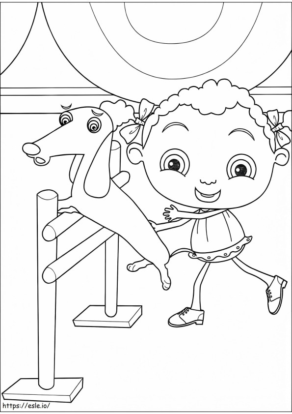 Frannys Feet Training Dog coloring page