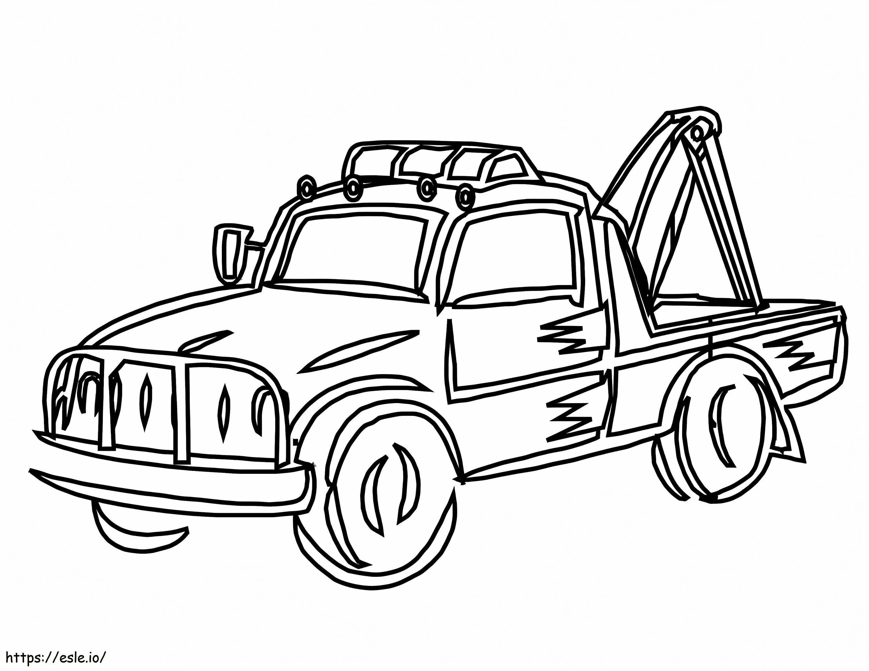 Tow Truck Drawing coloring page