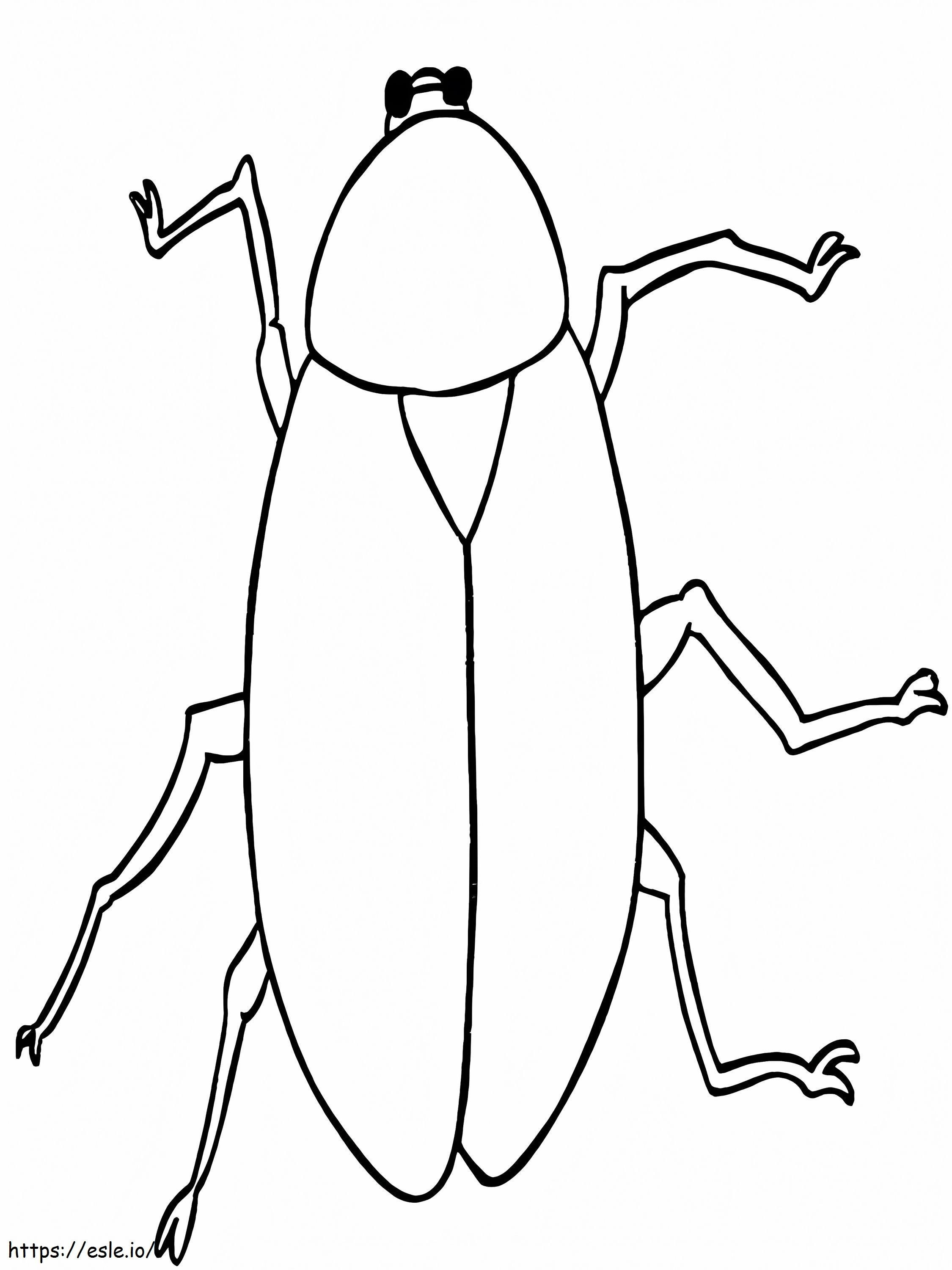 Free Printable Cockroach coloring page