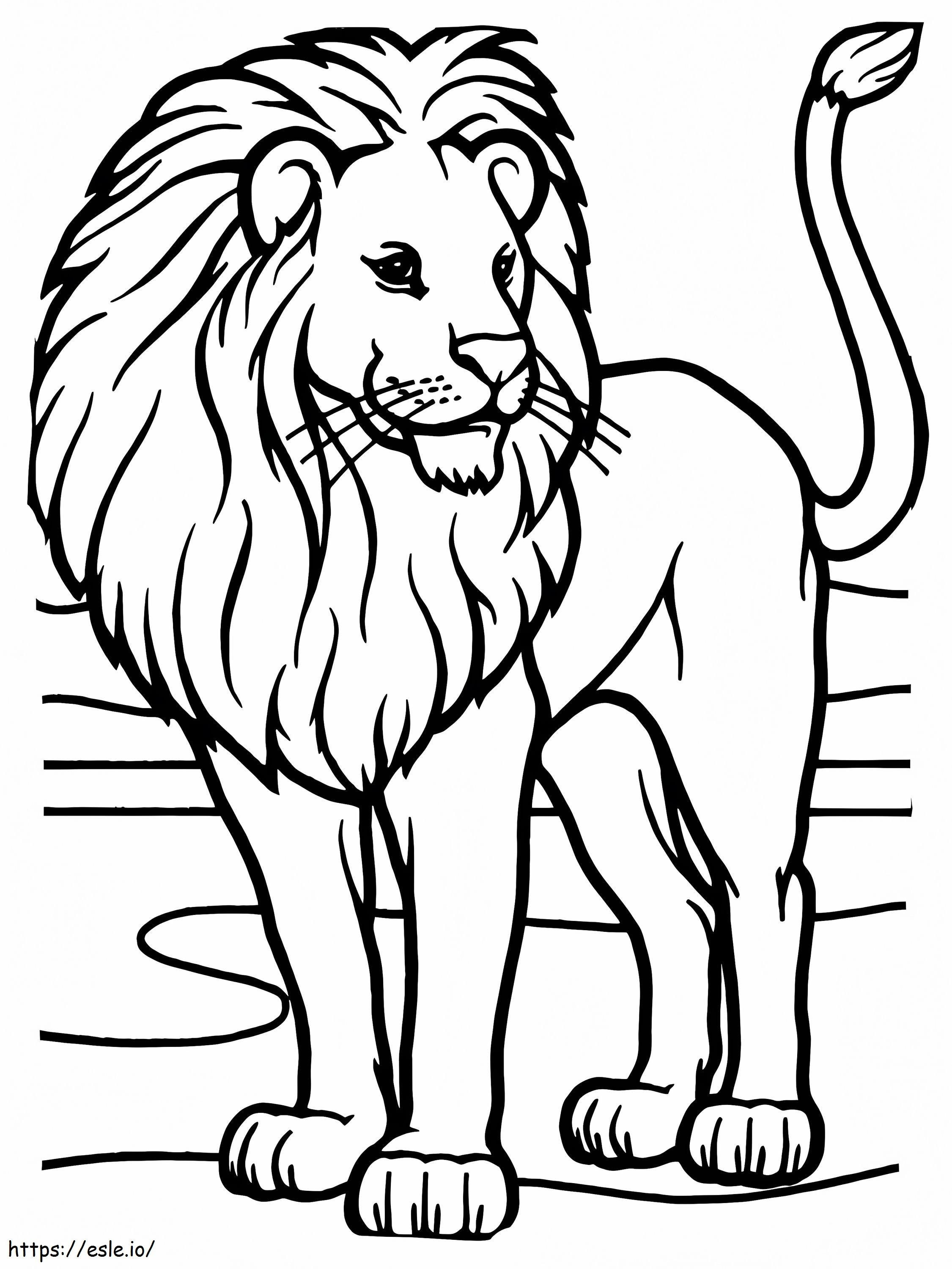 アフリカの雄ライオン ぬりえ - 塗り絵