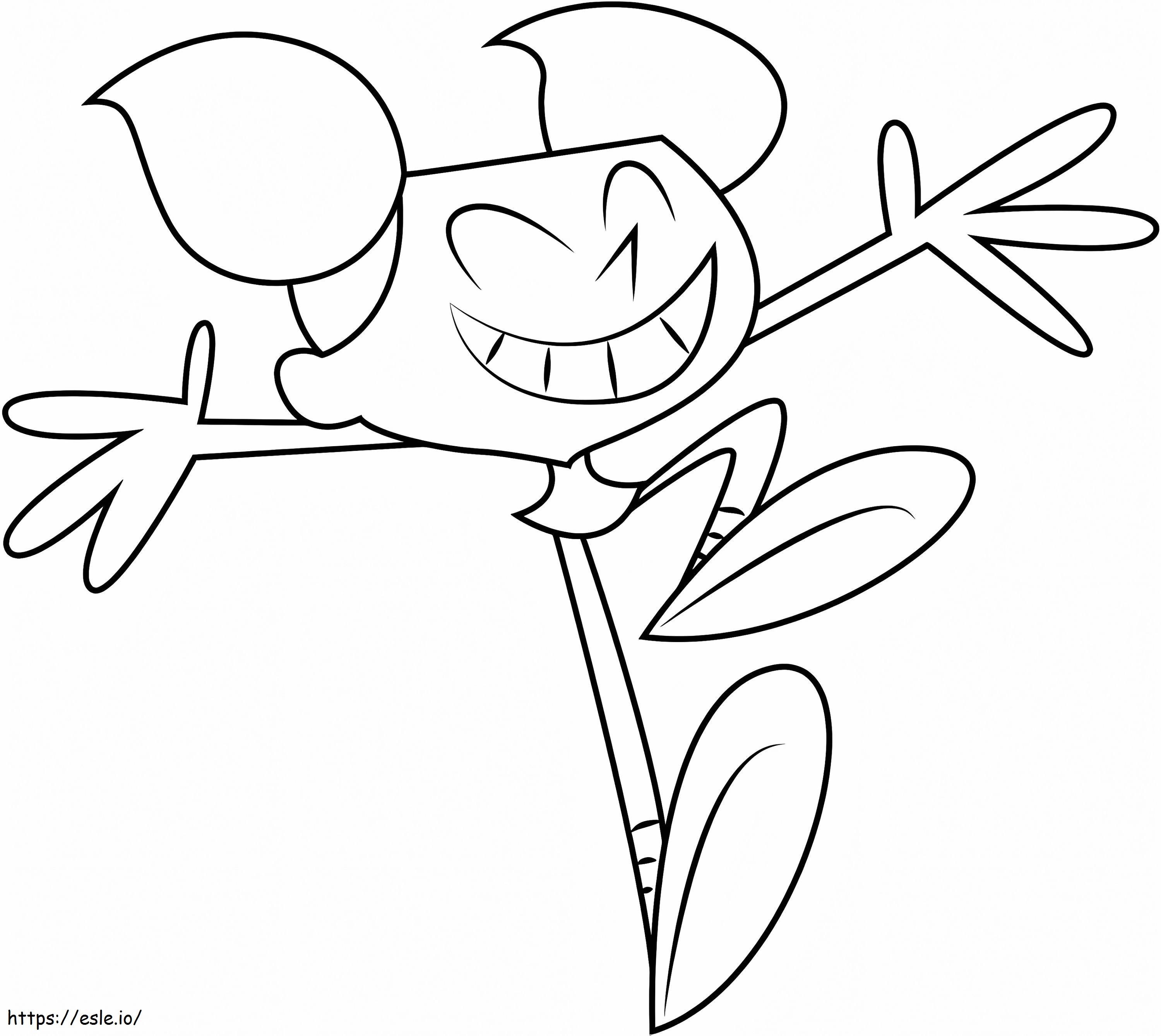 Dee Dee Is Happy Coloring Page