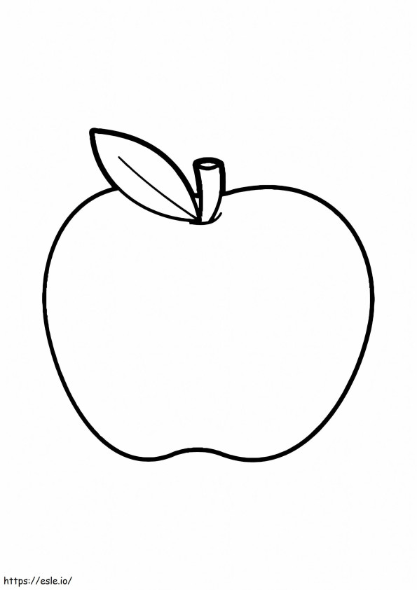 Duże jabłko kolorowanka