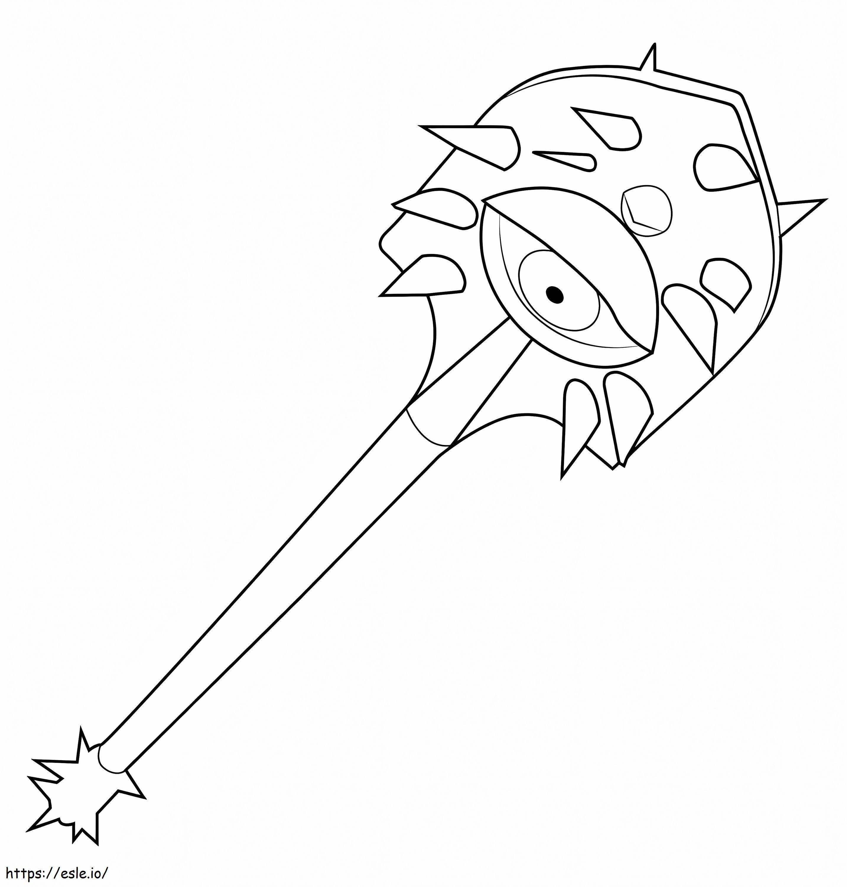 Vision Axe From Fortnite coloring page