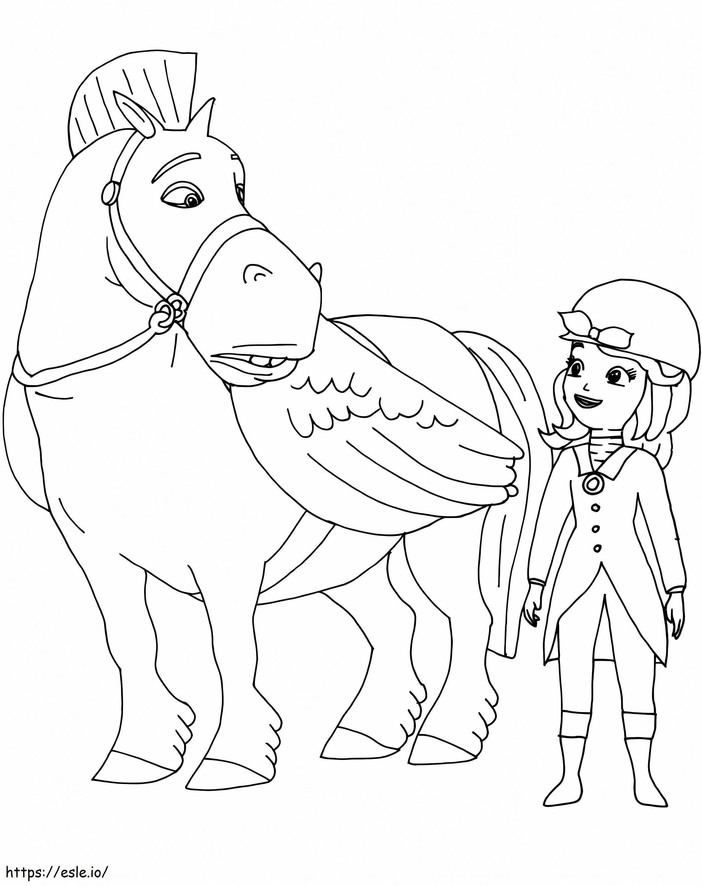Princess Sofia And The Little One coloring page