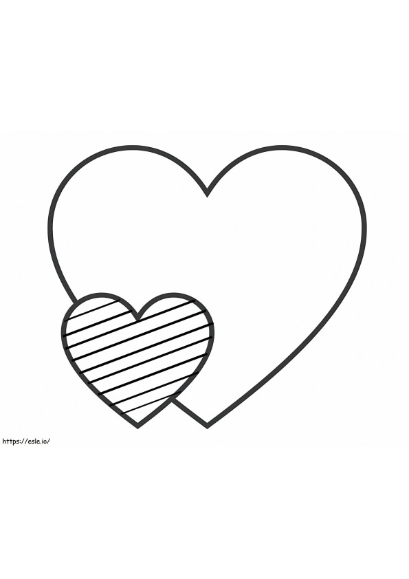 Kolay İki Kalp boyama