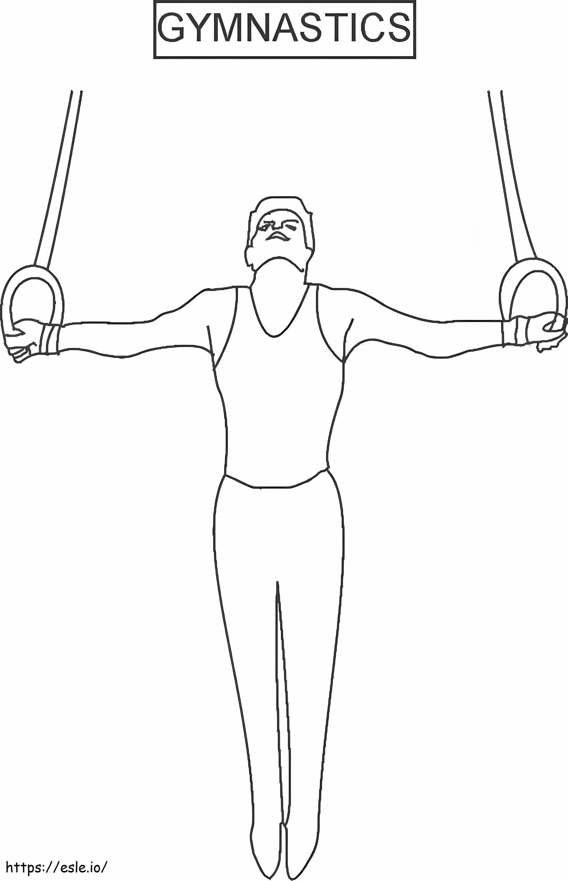 Artistic Gymnastics Rings coloring page