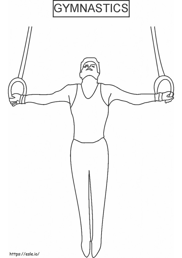 Artistic Gymnastics Rings coloring page
