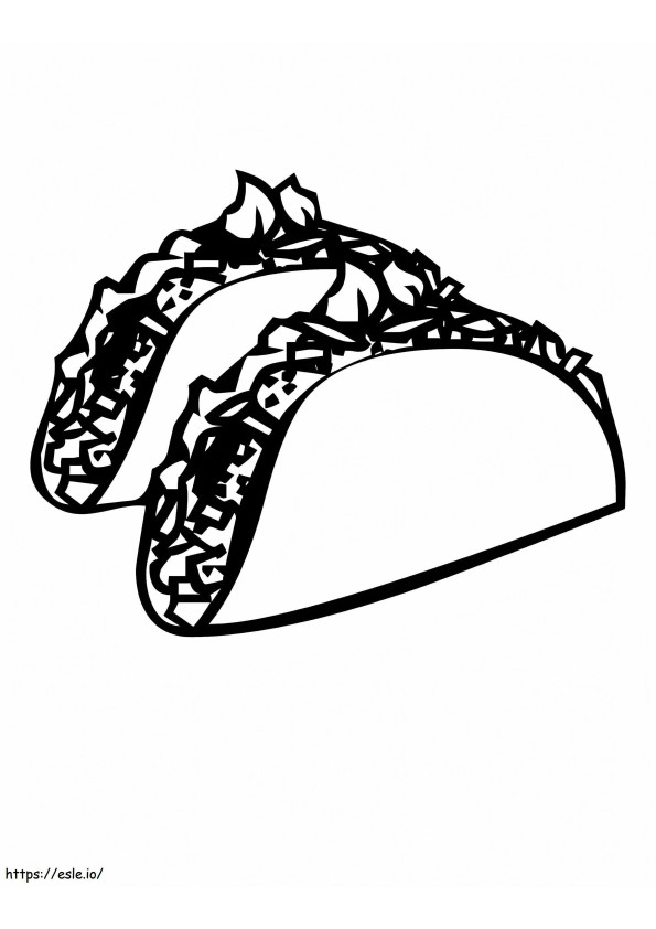 Two Delicious Tacos coloring page