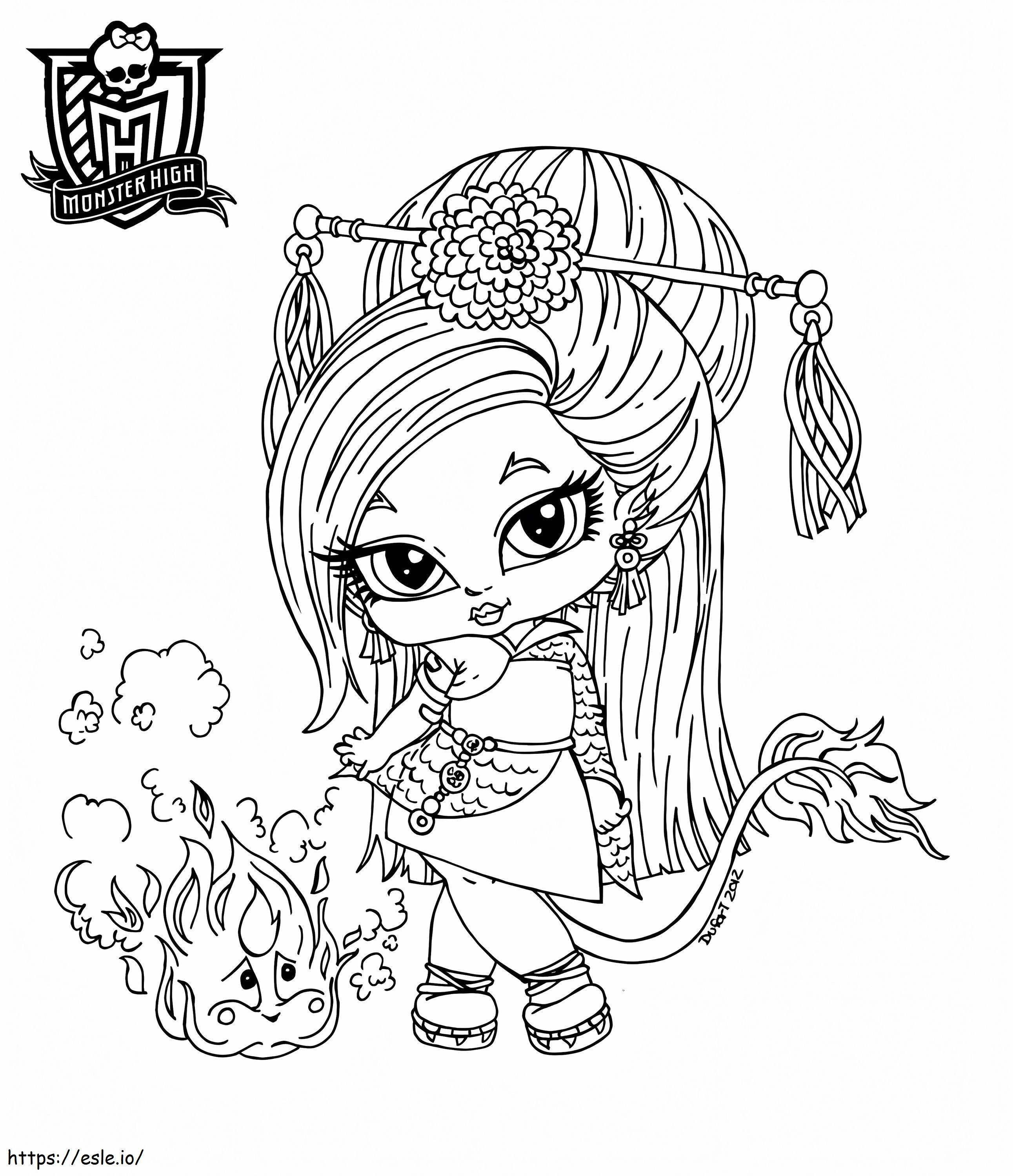 Baby Jinafire Long Baby Monster High coloring page