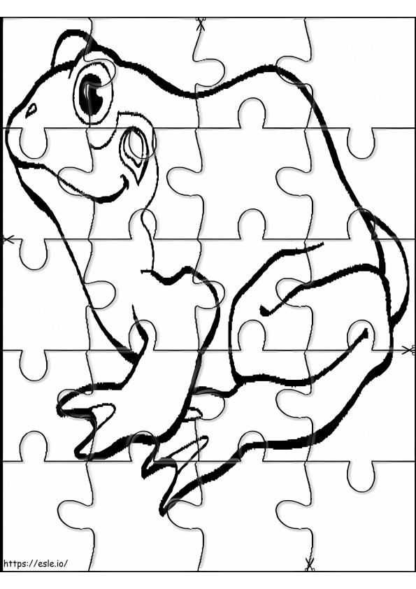 Frog Jigsaw Puzzle coloring page