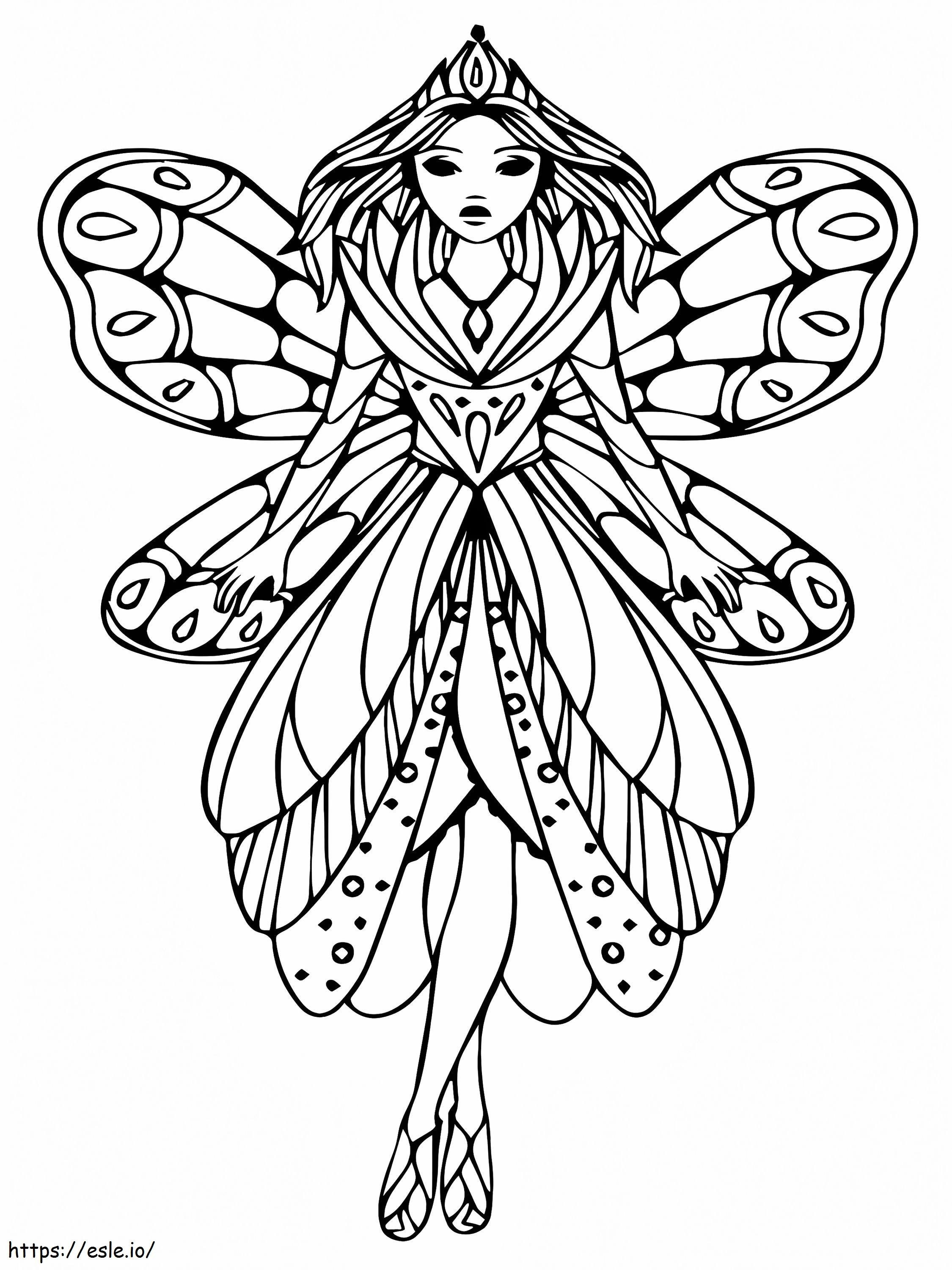 Gracious Fairy Princess coloring page