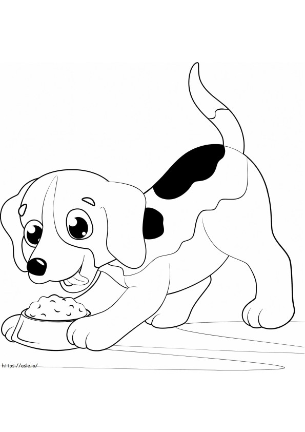 Beagle-puppy kleurplaat